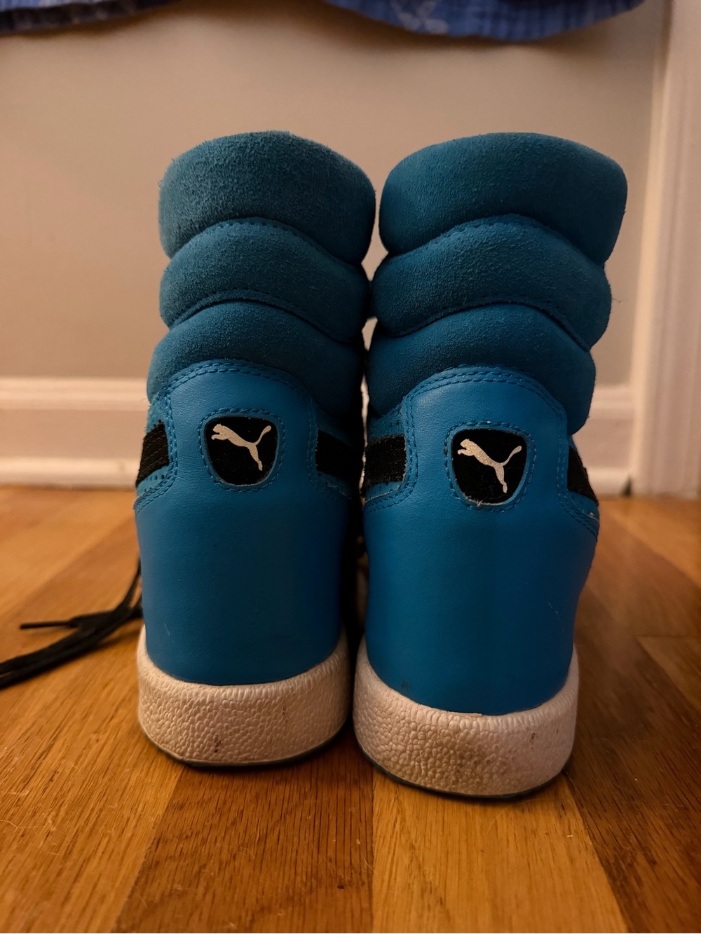 Puma Heel/ High-Top Sneakers in Hawaiian Blue